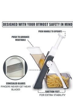 Generic Vegetable cutter mandoline slicer adjustable slicer fruit cutter salad cutter salad slicer potato food chopper french fries cutter fruit slicer vegetable chopper  - Image 4