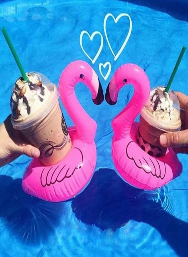 Aoutacc Float Drink Holders for Pool, 24 Pack Inflatable Crab Flamingo Palm Trees Pineapple Beverage Floats Cup Holders Pool Coasters with Mini Air Pump - Image 5