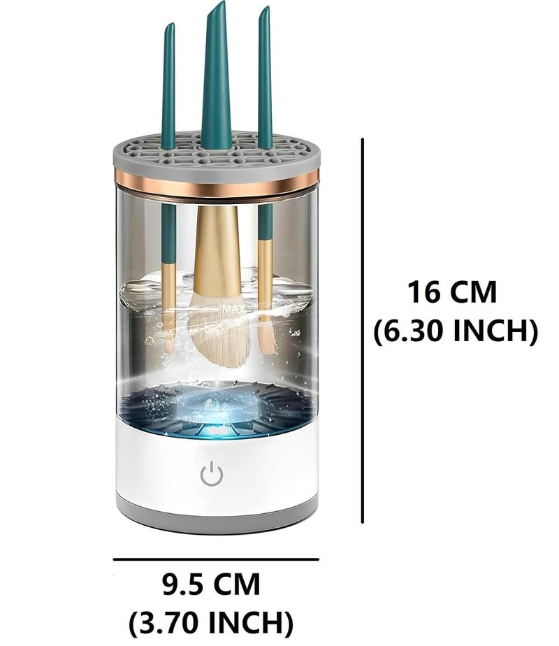 VALAMJI Portable Automatic Electric Makeup Brush Cleaner Machine Bush Washer Cosmetic Paint Brush Spinner Cleaner with USB Cable for Makeup Brush Makeup Foundation Sponge Powder Puff Blender 1 PC - Image 5