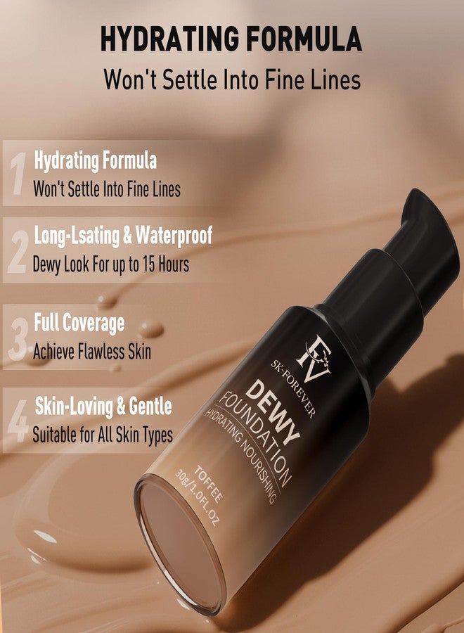 FV Full Coverage Liquid Foundation, Hydrating & Concealing, Long Lasting Stain Finish, Flawless Radiance, Waterproof Foundation for Combination Skin, 1.0 FL.OZ (Toffee) - Image 3