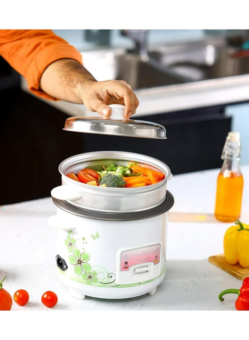 Automatic Rice Cooker 1 Liter Capacity  3 in 1 Functions Cook Steam and Keep Warm  Aluminum Non-Stick Inner Pot  Rice Spoon and Measuring Cup 400 W  - Image 3