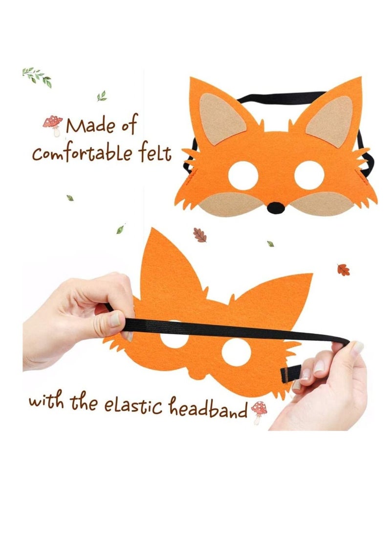 SYOSI 10pcs Woodland Party Supplies Forest-friends Animals Felt Masks Creatures Animal Cosplay Zoo Camping Themed Favors for Kids Boys or Girls - Image 2