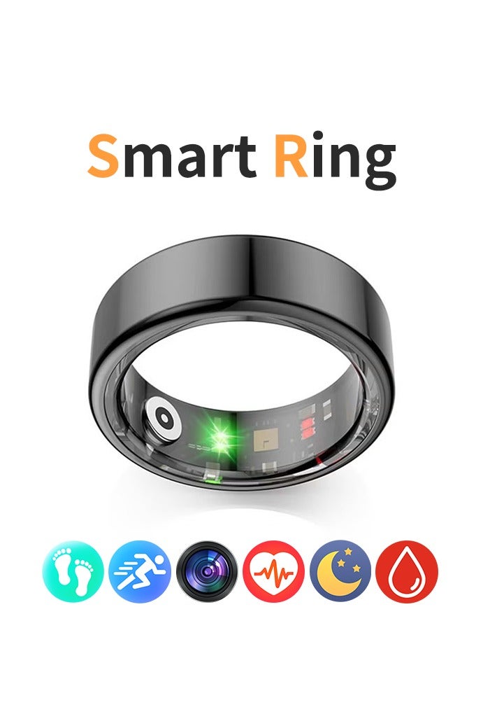 Comforniture Smart Ring Health Tracker, Anillo Inteligente para Hombre, Health Rings for Women & Men, Long Lasting Batteries Sleep Ring, Waterproof Fitness Tracker (Deep Grey, 20.6mm)  - Image 1