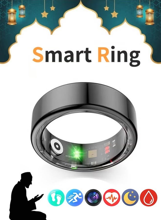 Comforniture Smart Ring Health Tracker, Anillo Inteligente para Hombre, Health Rings for Women & Men, Long Lasting Batteries Sleep Ring, Waterproof Fitness Tracker (Deep Grey, 20.6mm) - Image 1