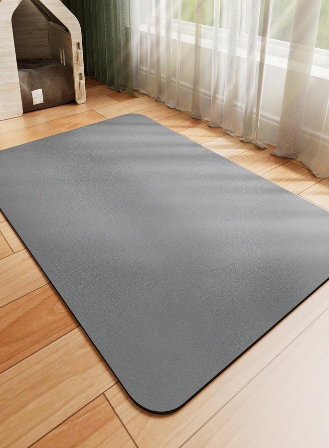 HotLive Dog Food Mat - Absorbent Cat Mat for Food and Water, No Stains Pet Feeding Bowl Mat, Easy to Clean Pet Placemats, Quick Dry Dog Water Dispenser Mat for Messy Drinkers | Dark Grey 12"x 19" - Image 1