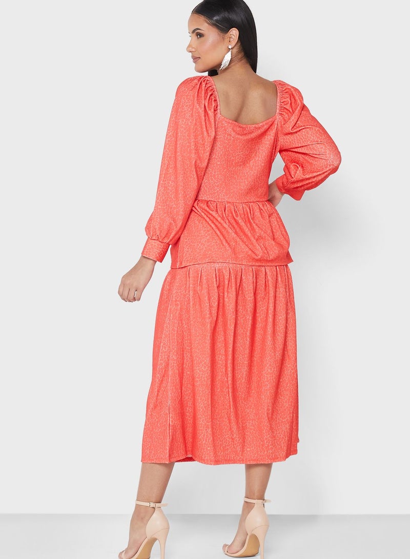 SIVVI for HANIYA Coral Square-Neck Dress  - Image 2