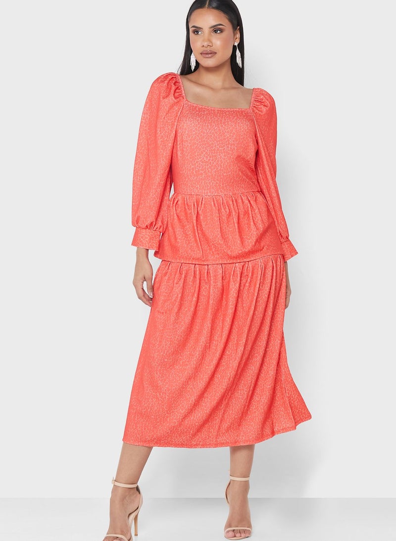 SIVVI for HANIYA Coral Square-Neck Dress  - Image 4