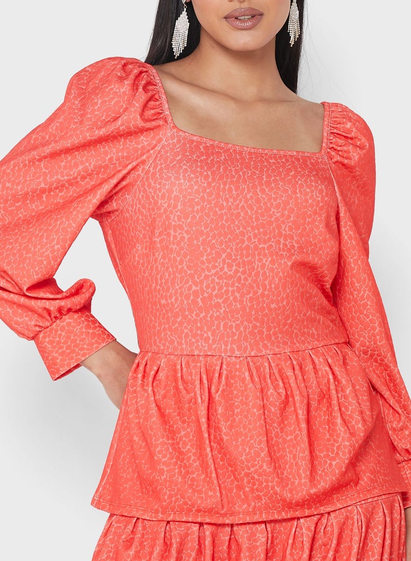 SIVVI for HANIYA Coral Square-Neck Dress  - Image 3