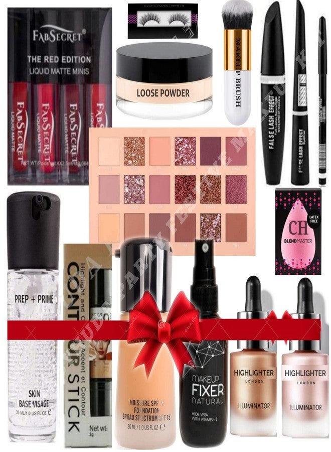 Classyhuda Festive Party Makeup Kit Have Complete Makeup Box For Women (Fair) L With 15 Essential Products L Waterproof L Bridal Makeup L Full Face Makeup - Image 1