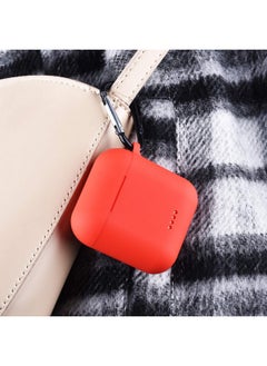 TOZO TOZO T6 Protective Silicone Case Shockproof Soft Skin Cover for TOZO T6 Earbuds with Front LED Visible and Keychain Red  - Image 4
