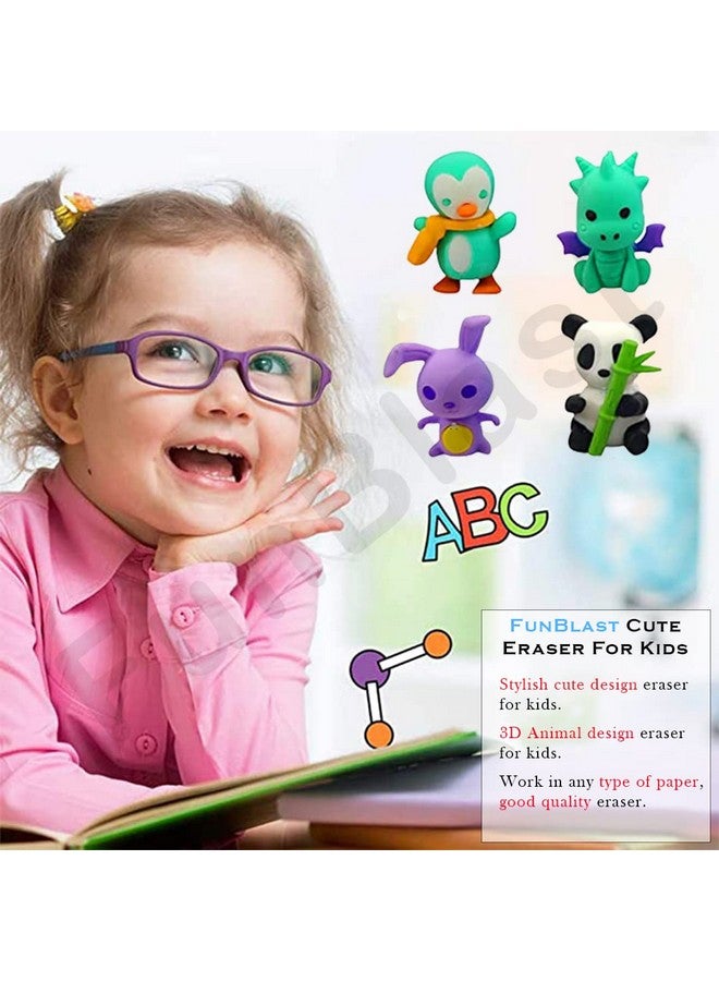 FunBlast (Pack of 16 Pcs) Animals Erasers Set for Kids Educational Stationary Kit for Kids/Birthday Return Gift for Children(Multicolor) - Image 2