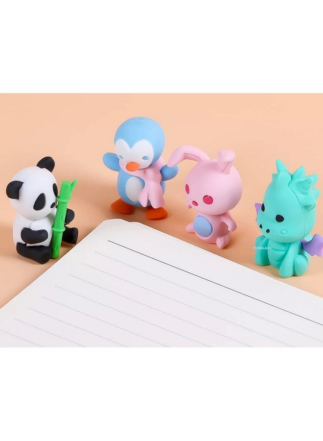 FunBlast (Pack of 16 Pcs) Animals Erasers Set for Kids Educational Stationary Kit for Kids/Birthday Return Gift for Children(Multicolor) - Image 5
