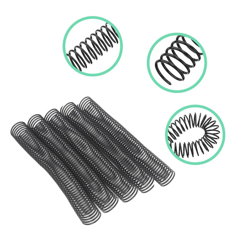 fosa 18 Pcs Plastic Spiral Binding Coil, 4:1 Pitch, 38mm Diameter, Reusable, Up to 310 Sheets High Capacity Binding Coil, for A4 Paper, Documents, Business - Image 5