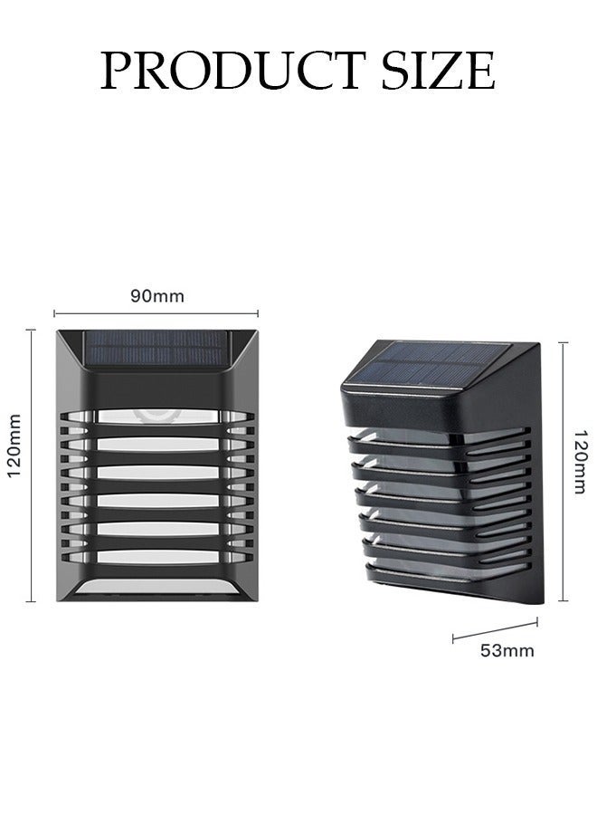 DUNISO Solar Wall Lights Outdoor 2 Modes Square Solar Wireless Wall Mount Lights IP54 Waterproof Outdoor Wall Lamps Decorative for Garden Patio Yard Fence Decor - Image 4