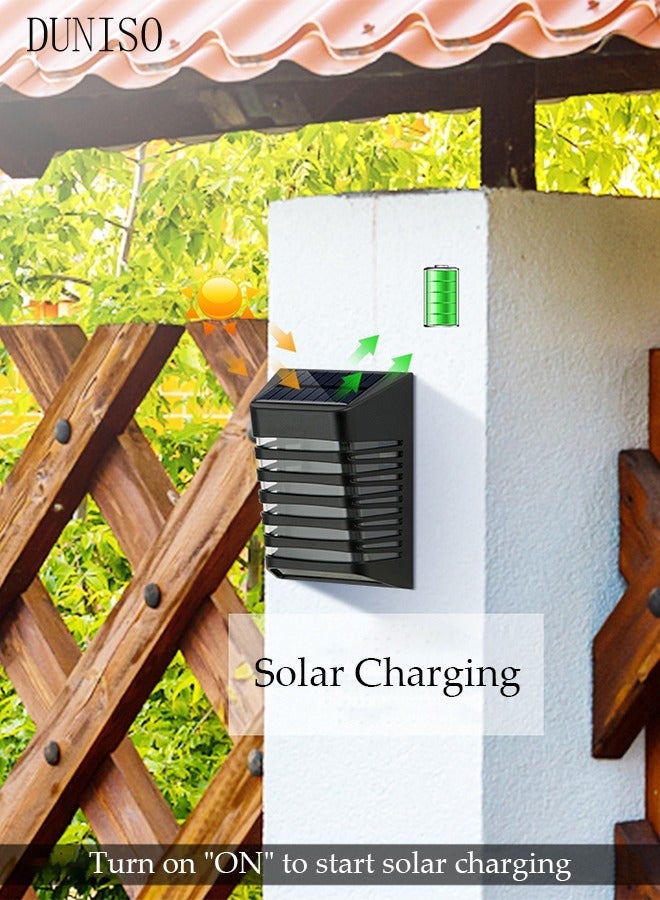 DUNISO Solar Wall Lights Outdoor 2 Modes Square Solar Wireless Wall Mount Lights IP54 Waterproof Outdoor Wall Lamps Decorative for Garden Patio Yard Fence Decor - Image 3