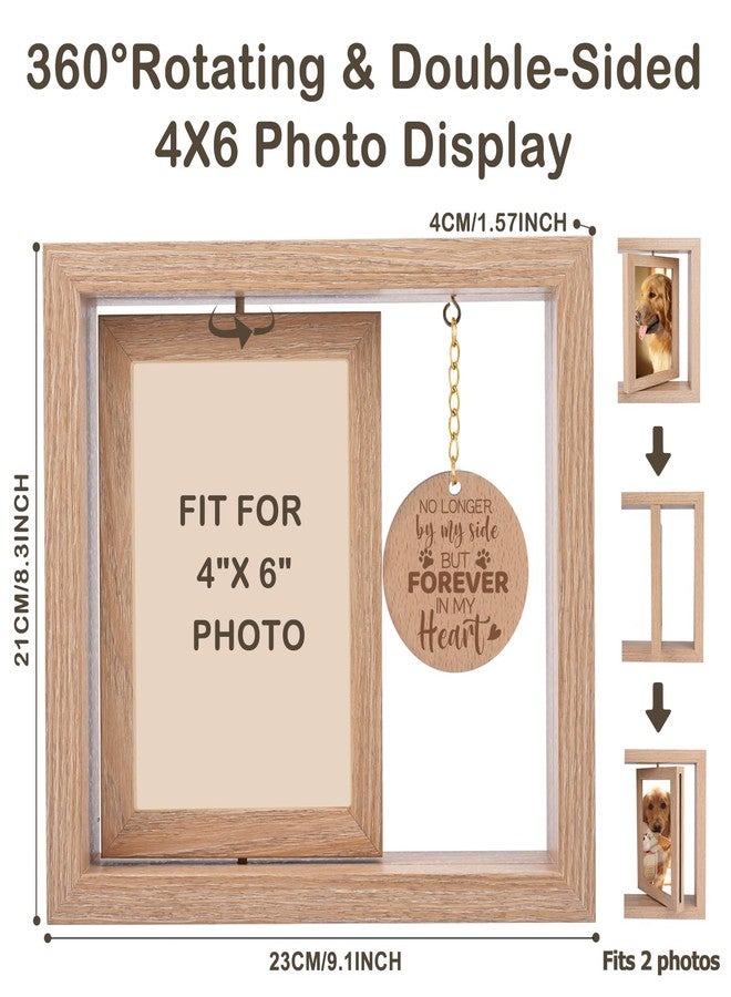 Andthen Dog Memorial Picture Frame with Pet Hair Keepsake Fur Jar & Pet Paw Print Kit- Dog Memorial Gifts, Pet Loss Gifts Wooden Rotating Picture Frame 4 X 6 - Image 5