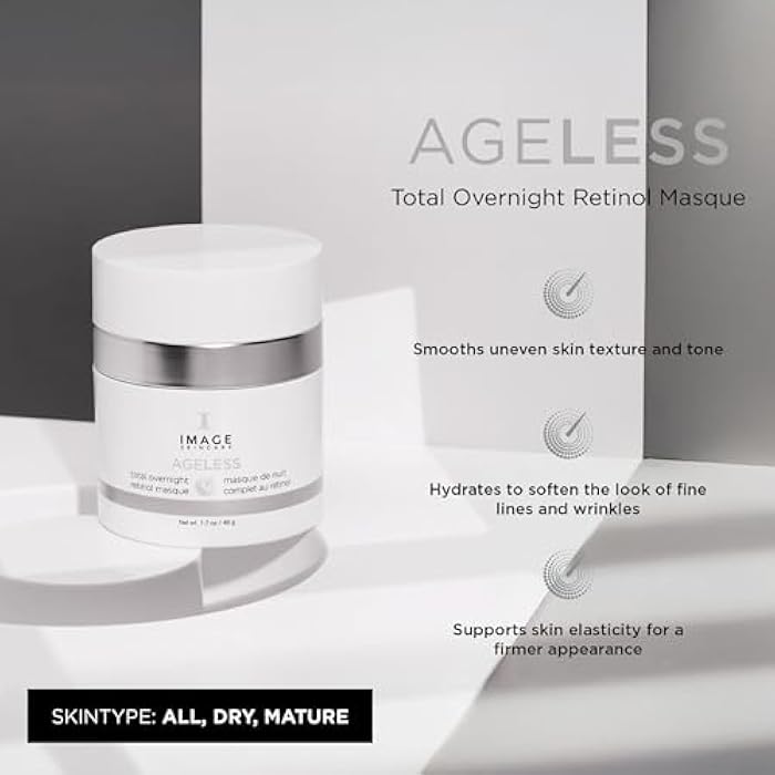 IMAGE Skincare, AGELESS Total Overnight Retinol Masque, Facial Mask for Firming with Marine Collagen and Peptides, 1.7 oz - Image 2