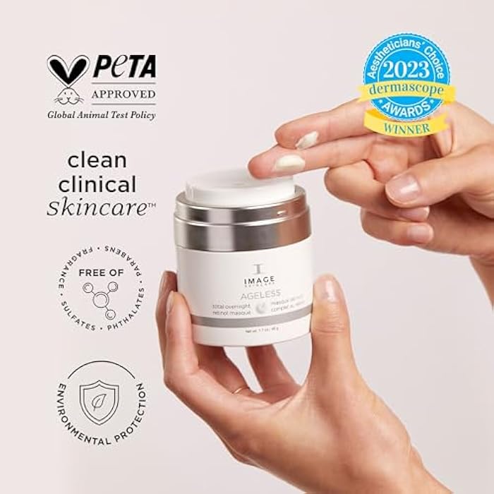 IMAGE Skincare, AGELESS Total Overnight Retinol Masque, Facial Mask for Firming with Marine Collagen and Peptides, 1.7 oz - Image 4