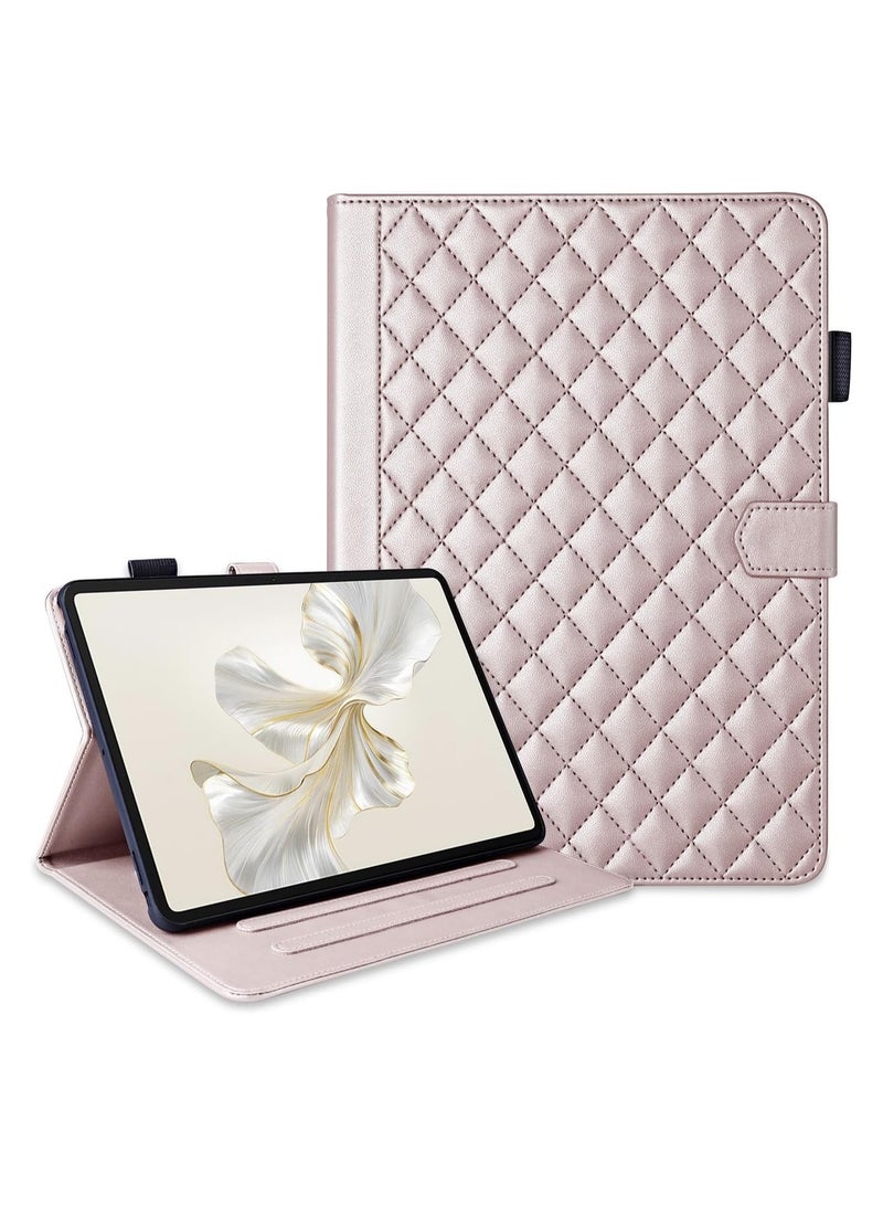 حافظة جلدية للتابلت متوافقة مع هونر باد 9 مقاس 12.1 بوصة 2023، مصنوعة من PU وTPU، تحتوي على حامل وفتحات للبطاقات، حافظة مضادة للصدمات ونحيفة للتابلت. - Image 1