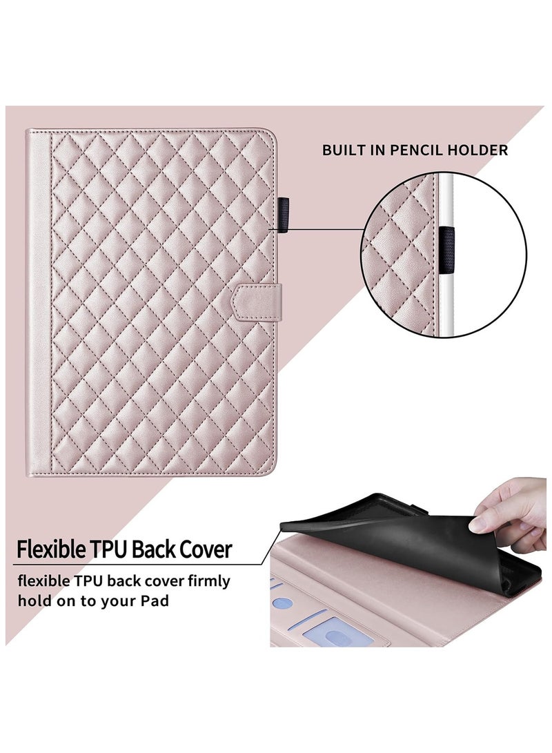 حافظة جلدية للتابلت متوافقة مع هونر باد 9 مقاس 12.1 بوصة 2023، مصنوعة من PU وTPU، تحتوي على حامل وفتحات للبطاقات، حافظة مضادة للصدمات ونحيفة للتابلت. - Image 3
