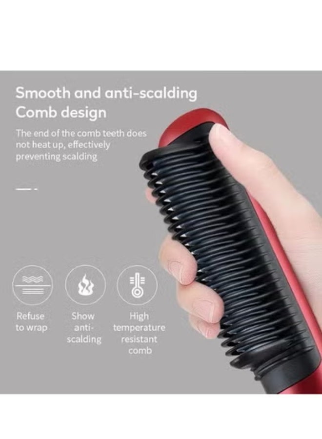 AROAQ Electric Ceramic Hair Straightener Comb for Women and Men Hair Styler Straightening Machine with 5 Temperature Heating Control - Image 2