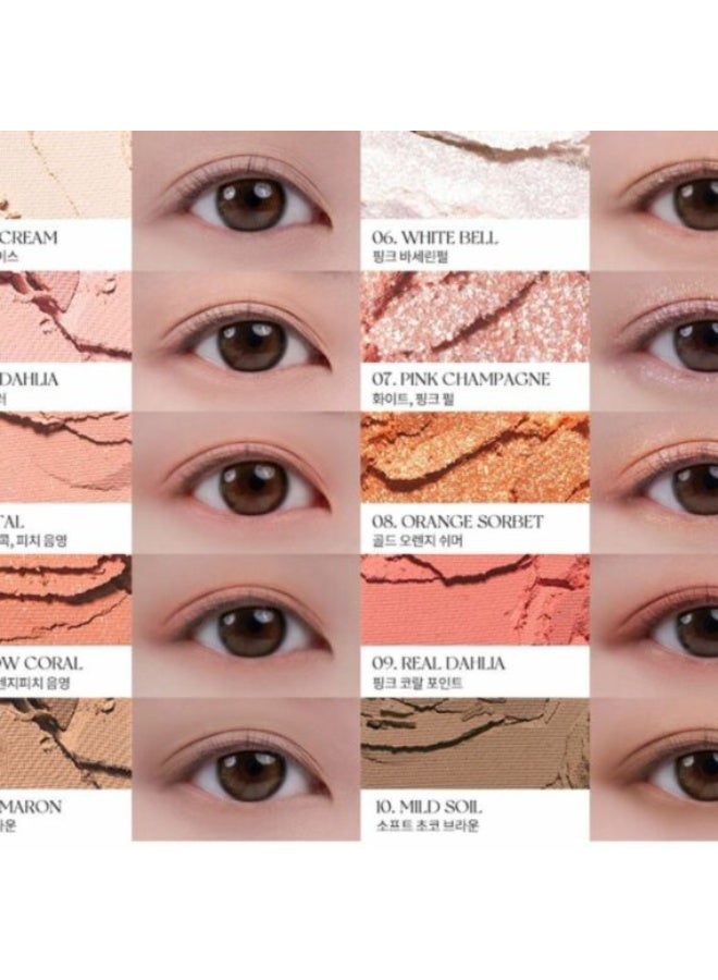 Rom&nd Better Than Palette 08 Peach Dahlia Garden No Box 8.1g - Image 2