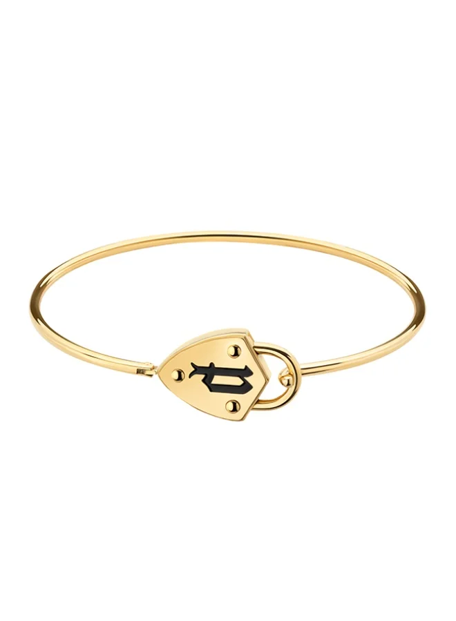 POLICE Cambria Gold Plated Padlock Charm Bangle for Women