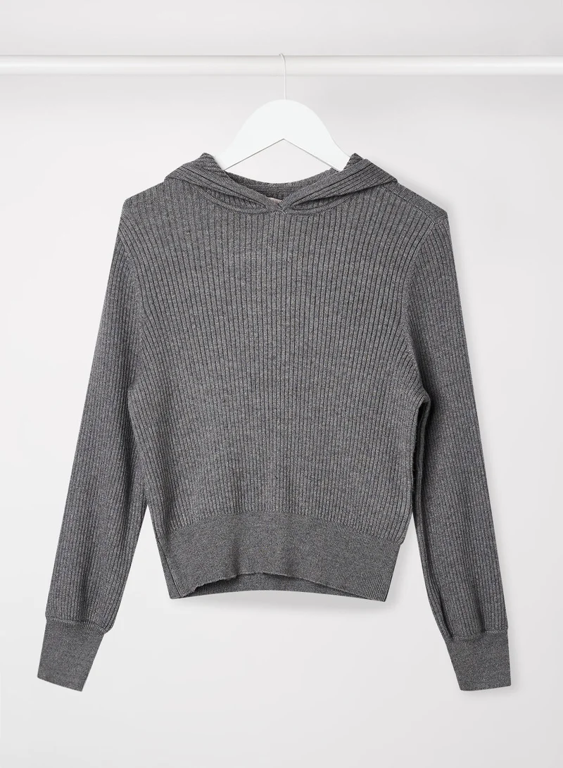 only_kids Girls Ribbed Hoodie