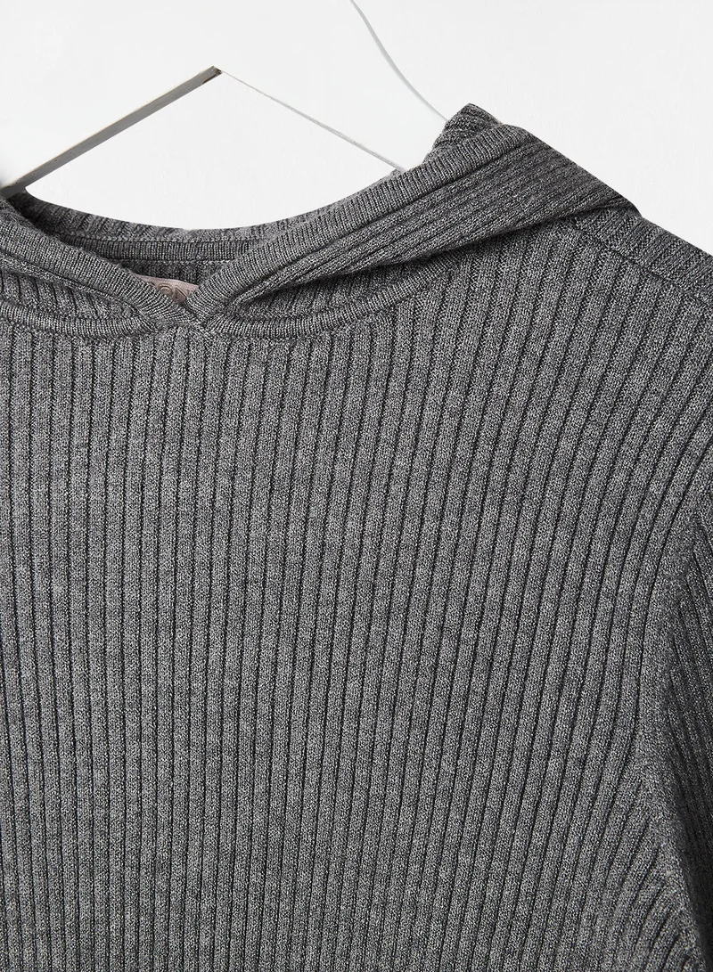 only_kids Girls Ribbed Hoodie