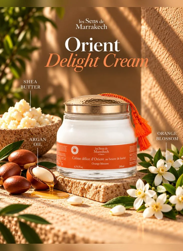 Les Sens De Marrakech  Orient Delight Cream Orange Blossom 200 ml  | Best Price UAE