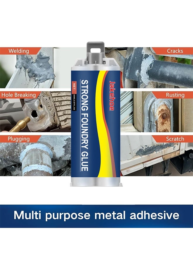 Jakehoe Strong Foundry Glue, Strong Foundry Glue For Metal, Metal Repair Glue, Strong Foundry Glue Plastic, Metal Glue Heary Duty Weld, Strong Metal Casting Welding Glue, Enhanced Casting Glue, 85ML - Image 2