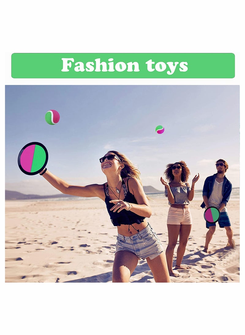 Excefore Paddle Toss and Catch Ball Game Set for Kids, Backyard Games Beach Games, 8inch - Image 2