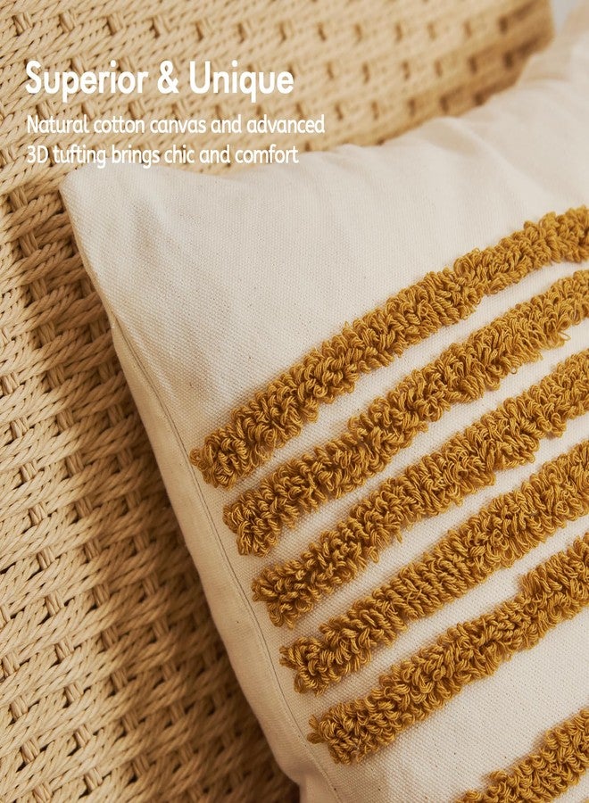 lifein 18x18 Pillow Covers-Throw Pillow Cover,Tufted Boho Jacquard Pillow Covers,Farmhouse Decorative Pillow Cover,Pillow Cases for Gift,Couch,Sofa,Bed,Chair,Living Room,Home Decor(18x18inch) - Image 3