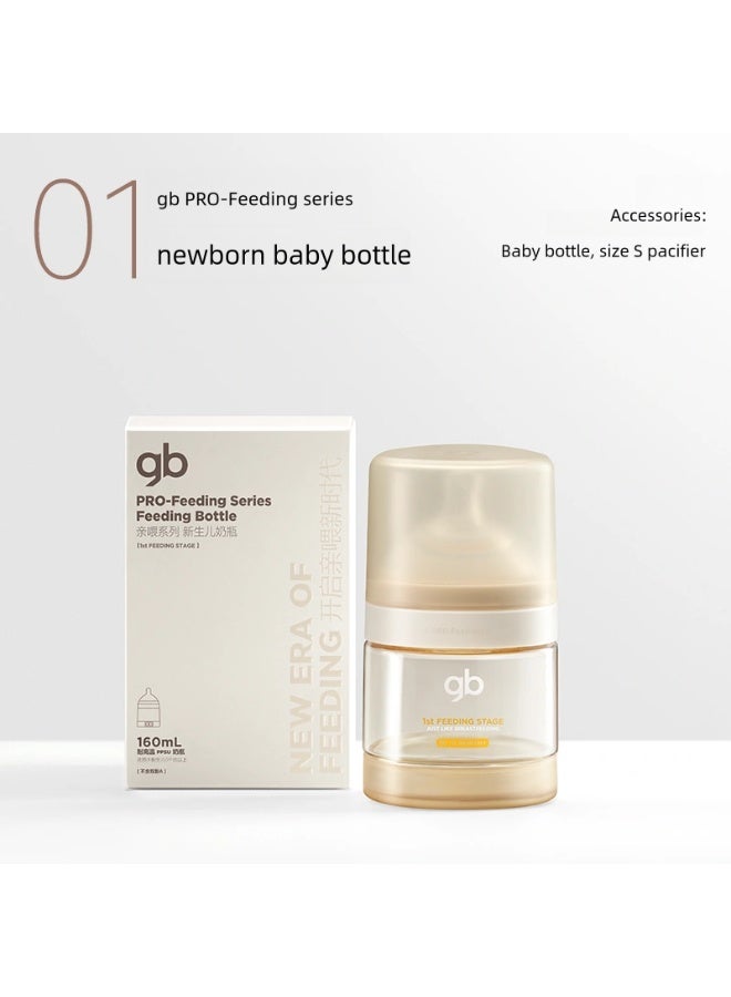 جي بي زجاجة رضاعة للأطفال من جود بيبي، سعة 160 مل، مصنوعة من مادة البولي بروبيلين سوربات، مناسبة للأطفال حديثي الولادة من عمر 0 ​​إلى 3 أشهر، خالية من مادة BPA، مزودة بلهاية سيليكون ناعمة مضادة للمغص، سهلة التنظيف ومقاومة للحرارة. - Image 2