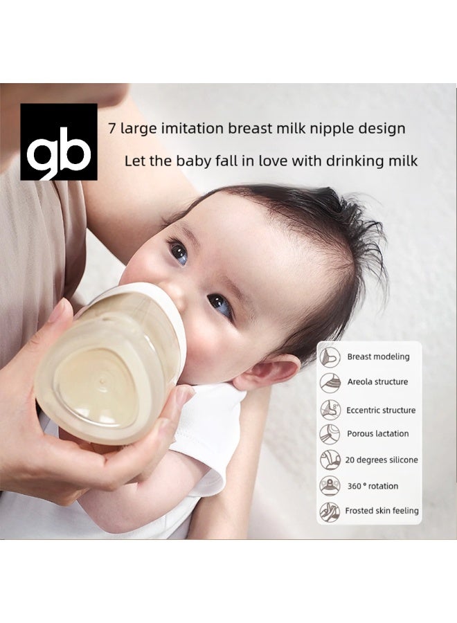 جي بي زجاجة رضاعة للأطفال من جود بيبي، سعة 160 مل، مصنوعة من مادة البولي بروبيلين سوربات، مناسبة للأطفال حديثي الولادة من عمر 0 ​​إلى 3 أشهر، خالية من مادة BPA، مزودة بلهاية سيليكون ناعمة مضادة للمغص، سهلة التنظيف ومقاومة للحرارة. - Image 5