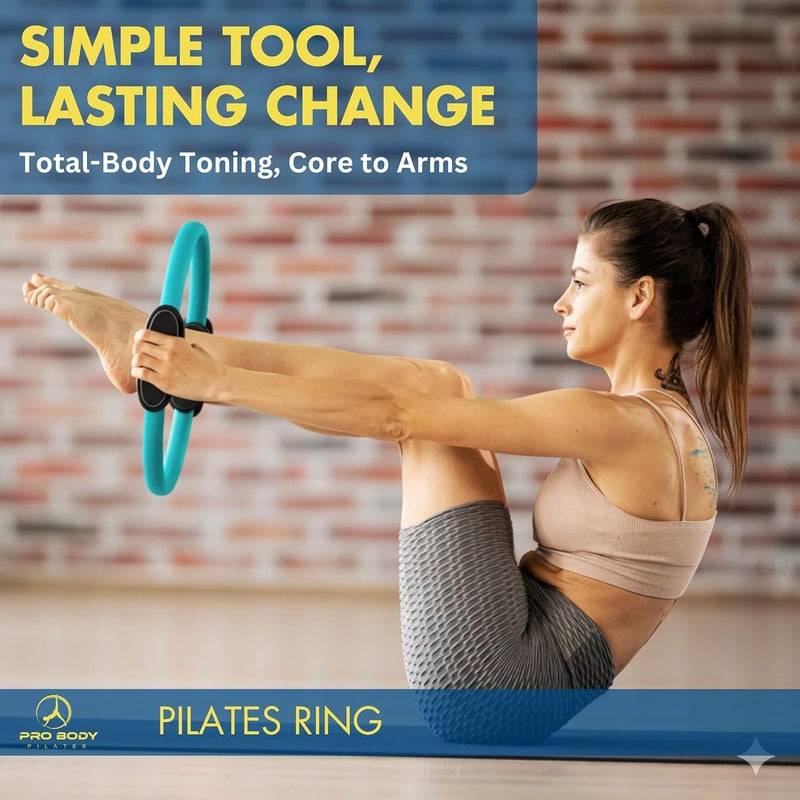 ProBody Pilates Ring - 14 Inch Fitness Circle for Thigh Workout with Carry Pouch - Image 2
