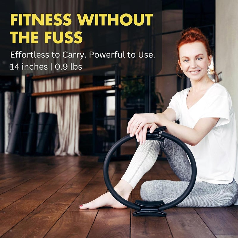 ProBody Pilates Ring - 14 Inch Fitness Circle for Thigh Workout with Carry Pouch - Image 3