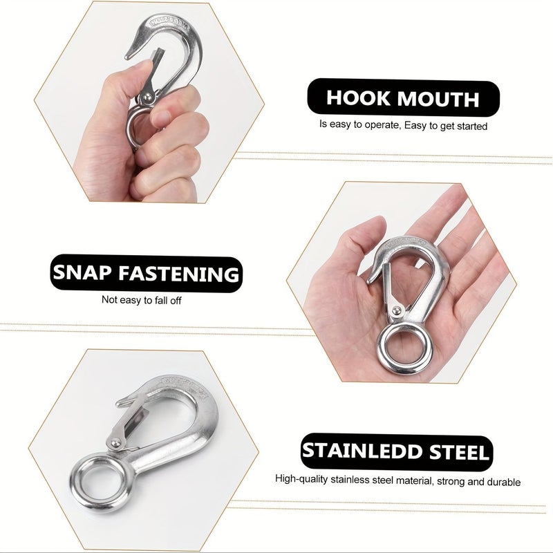 2pcs Heavy Duty Quick Release Safety Hooks for Hoisting 0.2T Load Indoor Outdoor - Image 2