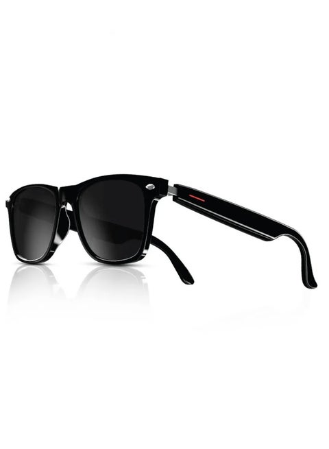 Paris 2 Smart Glass V5.3 Bluetooth / Call / Microphone / Play & Pause / Previous & Next / Voice Assistant / Function Button / Camera Click / 15m Bluetooth Distance - Black