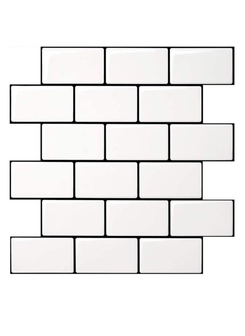 Subway Tiles Peel and Stick Backsplash, 12inch x 12inch Stick on Tiles Kitchen Backsplash (10 Tiles, Thicker Version)