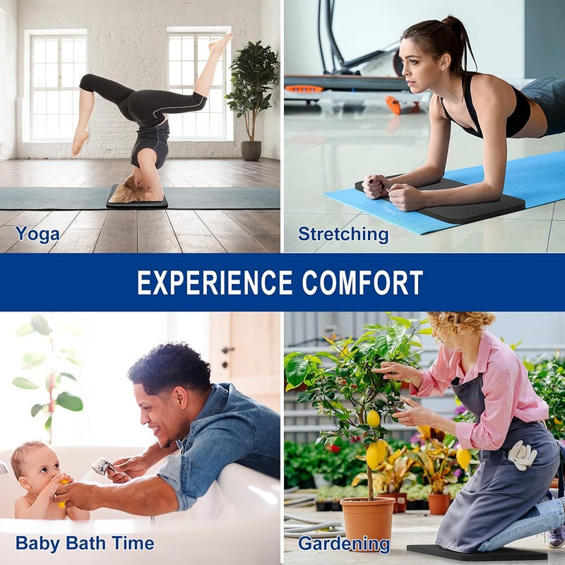 MRO Yoga Knee Pad Cushion –Premium Exercise Knee Pad - Eliminate Pain During Home Workout - Extra Padding & Support for Knees, Wrists, Elbows - Complements Your Yoga Mat 24''X10''X0.6'' - Image 4