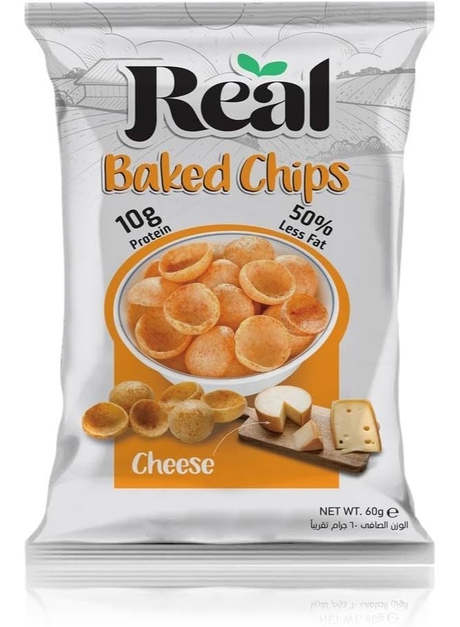 Real Chips - Yogurt & Cucumber Baked Chips – Refreshing & Crunchy High-Protein Snack, 60g Pack, No Preservatives, Light & Flavorful & Real Chips - Cheese Baked Chips – Crispy & Cheesy High-Protein Snack, 60g Pack , No Preservatives, Crunchy & Flavorful & Real Chips - Honey BBQ Baked Chips – Delicious High-Protein Snack, 60g Pack, No Preservatives, Crispy & Flavorfu & Real Chips - Lentil Chips – Tabasco Flavor, 60g Pack – 50% Less Fat, Never Fried, Crunchy & Spicy Healthy SnackBundle - Image 3