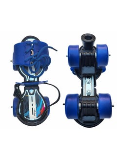Jaspo Unisex Marshal Trainers Adjustable Inline_Skate_Wheel Roller Skates Combo (Skates + Helmet + Knee Guards & Elbow Guards) - For Age Groups 6 To 14 Years | Academy & School Level Skating, Blue  - Image 2