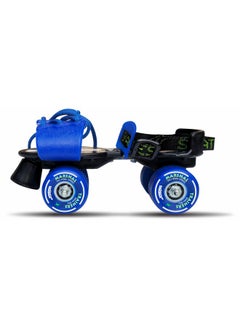 Jaspo Unisex Marshal Trainers Adjustable Inline_Skate_Wheel Roller Skates Combo (Skates + Helmet + Knee Guards & Elbow Guards) - For Age Groups 6 To 14 Years | Academy & School Level Skating, Blue  - Image 4