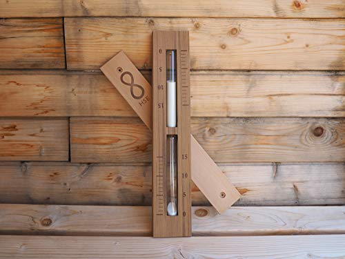 Home Sauna Experience HSE Cedar Box Sauna Sand Timer - 15 Minutes - Choose Your Sand Color (15 Minutes, White) - Image 2
