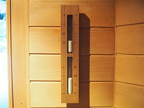 Home Sauna Experience HSE Cedar Box Sauna Sand Timer - 15 Minutes - Choose Your Sand Color (15 Minutes, White) - Image 3