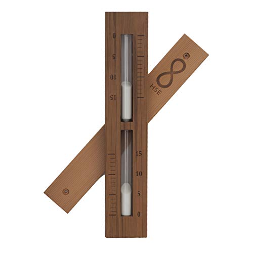 Home Sauna Experience HSE Cedar Box Sauna Sand Timer - 15 Minutes - Choose Your Sand Color (15 Minutes, White) - Image 1