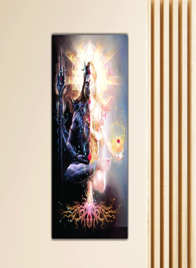 Techgifti ملصق حائط ديني متعدد الألوان من Techgifti لشيفا وبارفاتي (مقاس 32 سم × 46 سم) - Image 2