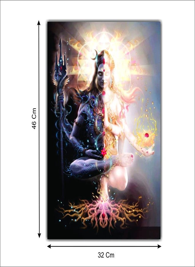 Techgifti ملصق حائط ديني متعدد الألوان من Techgifti لشيفا وبارفاتي (مقاس 32 سم × 46 سم) - Image 3