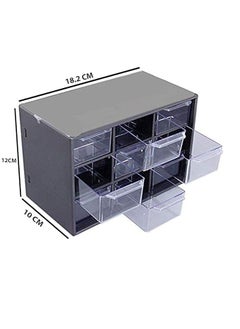 TINKDAS TINKDAS Storage Box With 9 Compartments For Storage Of Small Parts Screws Diy Tools 3 Tier With Transparent Drawers Cabinet Storage Organizer with Drawers for Hardware Small Parts Craft Supplies  - Image 3